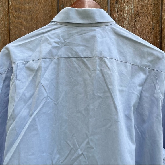 BREUER Men’s Blue Long Sleeve Button Down Dress Shirt Size 17 - Picture 9 of 11
